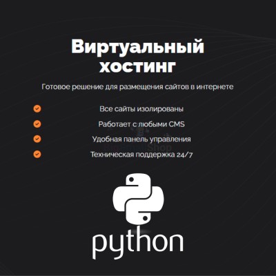 Хостинг для бота python быстрый и недорогой - купить в Васильевском